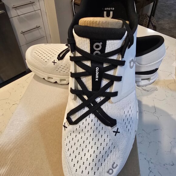 On Cloud X 4 Ivory Black Men's Athletic Shoes 3ME30040791 Size 13 Running Trail - Picture 2 of 11